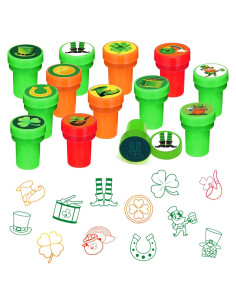 24 Sellos Fiesta San Patricio Cinrobiye 3,81 cm Verde