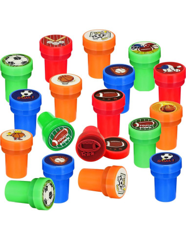 Sellos Temáticos de Deportes Cinrobiye 24 Pcs Pre-Inkados
