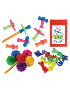 Paquete 36 Puntas de Lápiz Fidget FX - Ojos Móviles, Pelotas y Tuercas