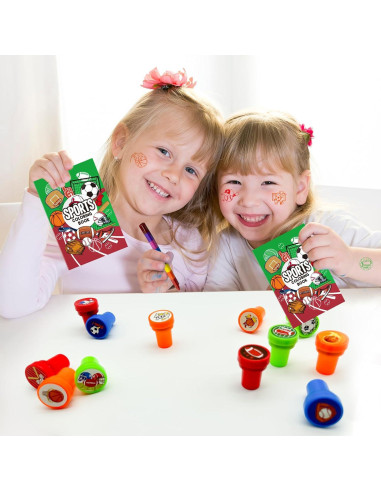 Sellos Temáticos de Deportes Cinrobiye 24 Pcs Pre-Inkados