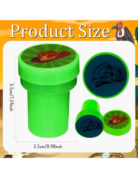 Sellos de Fiesta Vaquero 24 Pcs Cinrobiye para Niños