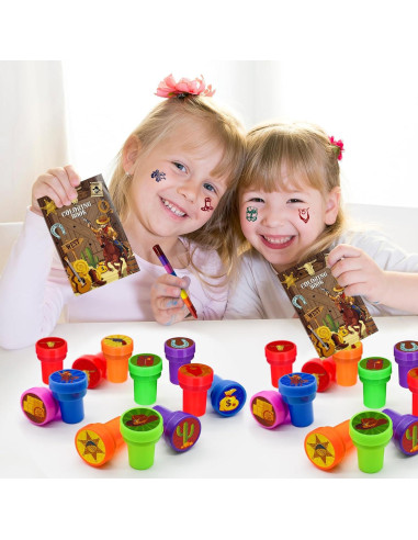 Sellos de Fiesta Vaquero 24 Pcs Cinrobiye para Niños