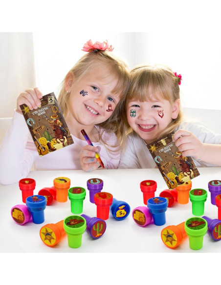 Sellos de Fiesta Vaquero 24 Pcs Cinrobiye para Niños