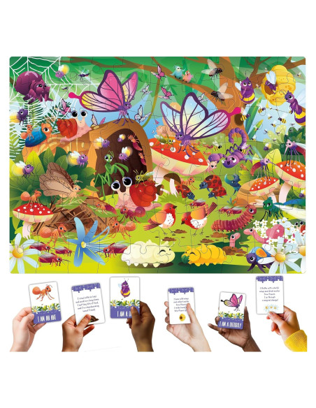 Puzzle Quokka 70 Piezas Insectos para Niños 4 a 8 Años Puzzle Quokka 70 Piezas Insectos para Niños 4 a 8 Años