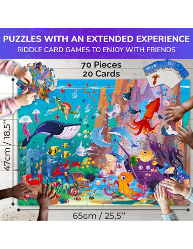 Puzzle Quokka 70 Piezas Buscar y Encontrar para Niños