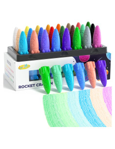 Crayones Lavables JUPITEARTH 24 Colores No Tóxicos