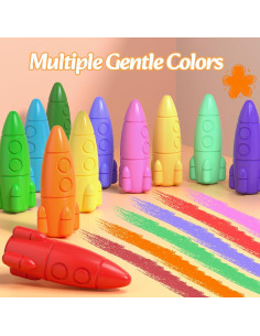 Crayones Lavables JUPITEARTH 24 Colores No Tóxicos 2