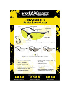 Gafas de Seguridad VoltX Constructor +2.0 Dioptrías Amarillo 2