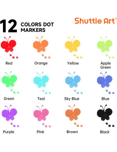 Marcadores de Puntos Shuttle Art 48 Unidades + 6 Libros Actividades 2