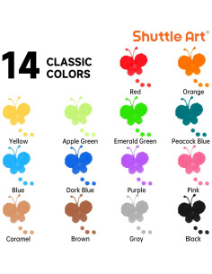 Marcadores de Puntos Shuttle Art 14 Colores + 5 Libros 2