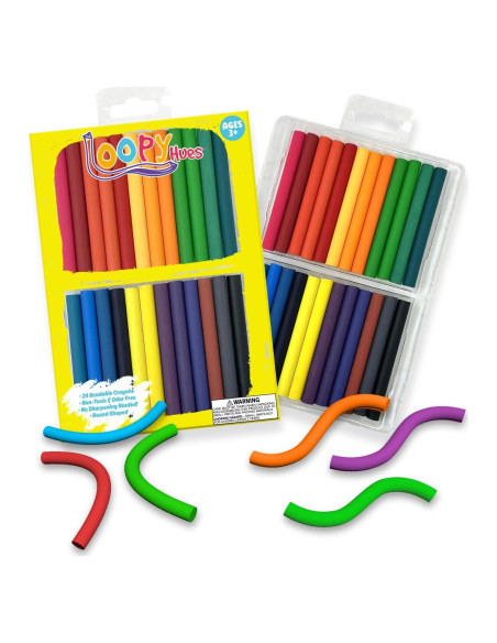 Crayones Flexibles Loopy Hues 24 Colores Variados