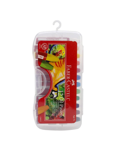 Pasteles de Aceite Faber-Castell 12 Colores No Tóxicos