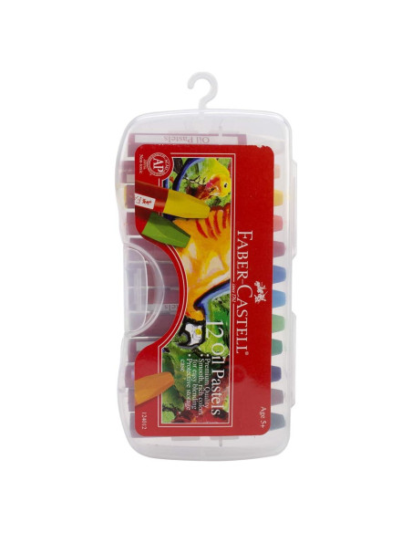 Pasteles de Aceite Faber-Castell 12 Colores No Tóxicos