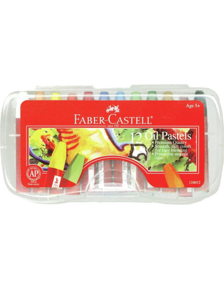 Pasteles de Aceite Faber-Castell 12 Colores No Tóxicos