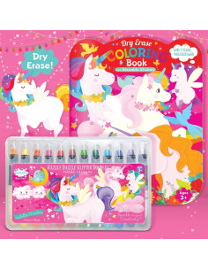 Juego de Colores Borrables La Historia del Cerdito 12 Crayones 2