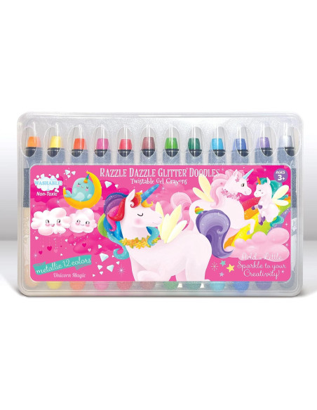 Juego de Colores Borrables La Historia del Cerdito 12 Crayones