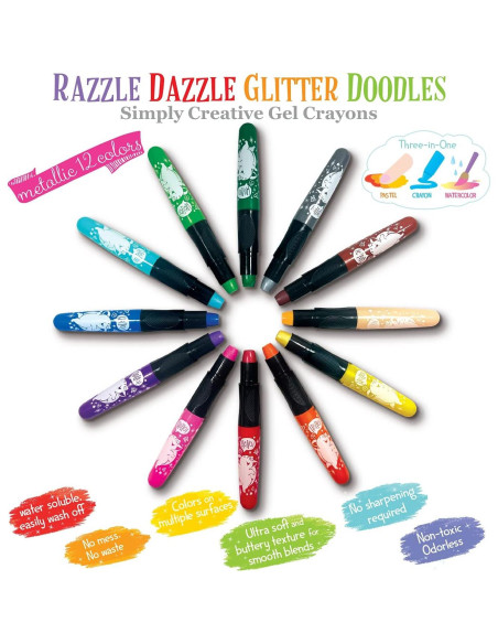 Juego de Colores Borrables La Historia del Cerdito 12 Crayones