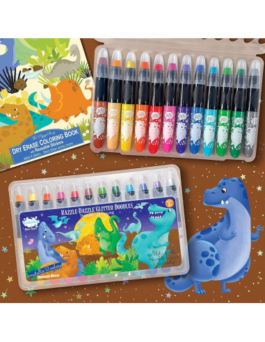 Juego de Colores Borrables La Historia del Cerdito 12 Crayones