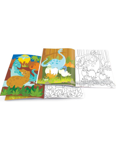 Juego de Colores Borrables La Historia del Cerdito 12 Crayones