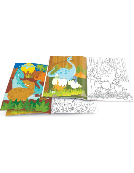 Juego de Colores Borrables La Historia del Cerdito 12 Crayones