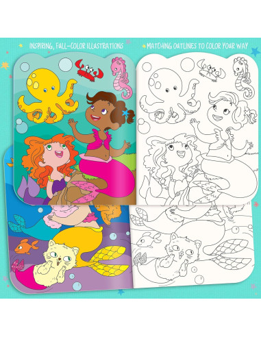 Juego de Colores Borrables La Historia del Cerdito Sirenas