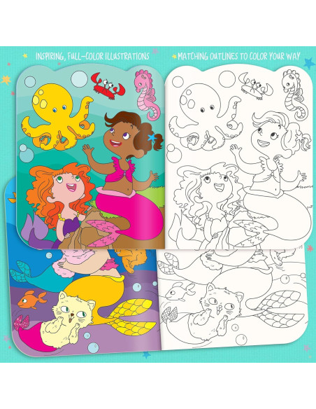 Juego de Colores Borrables La Historia del Cerdito Sirenas