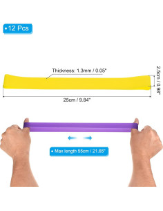 Bandas de Toalla PATIKIL, 12 Clips Elásticos de Silicona Amarillo 2