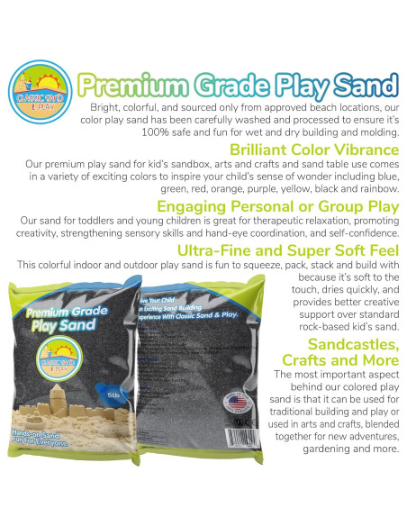 Arena de Jugar Clásica ARENA CLÁSICA 5 lb Negra No Tóxica