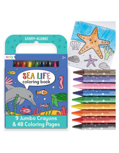 Kit de Arte de Viaje Ooly 9 Crayones Jumbo y 48 Páginas