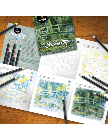 Juego de 24 lápices de colores Castle Arts - Edición Monet