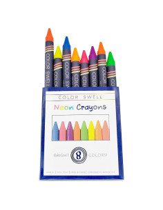 Crayones Neón Color Swell - 8 Colores Brillantes