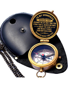 Brújula de Latón SARA NAUTICAL con Cita Grabada para Nieto 2