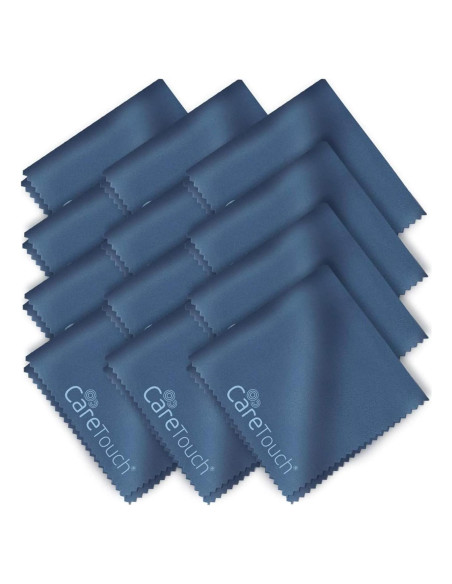Paño de Limpieza Care Touch - 12 Microfibra Marino 15x18cm