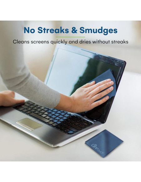 Paño de Limpieza Care Touch - 12 Microfibra Marino 15x18cm