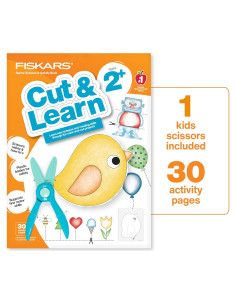 Fiskars Tijeras de Inicio con Libro de Actividades 2+
