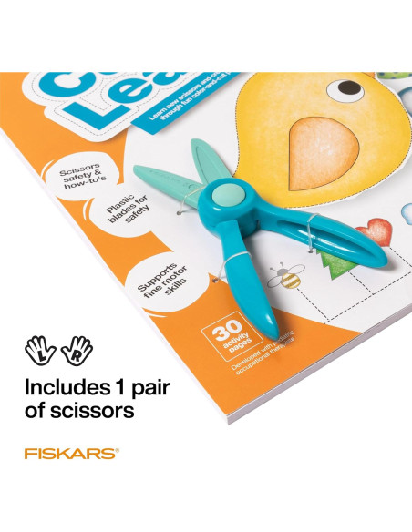 Fiskars Tijeras de Inicio con Libro de Actividades 2+