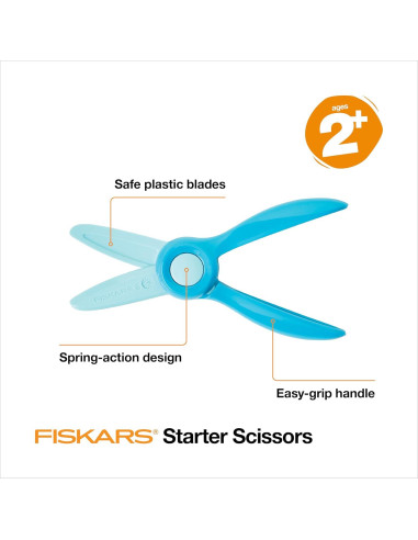 Fiskars Tijeras de Inicio con Libro de Actividades 2+