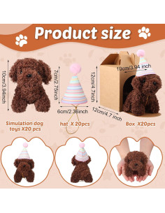 Set 20 Mini Juguetes de Peluche Animales Motionchic 2