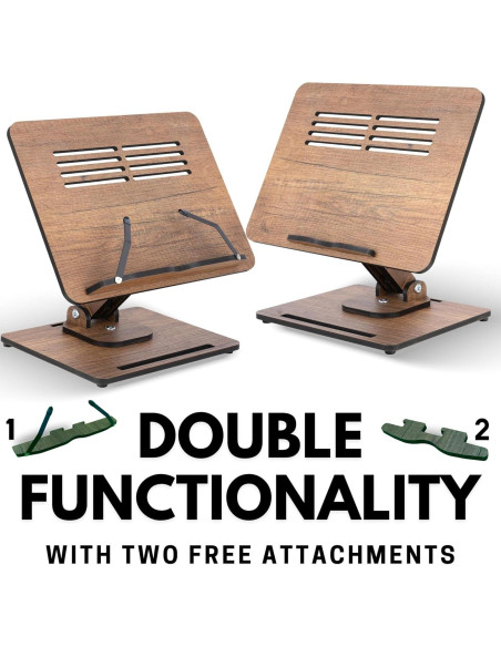 Soporte de Libros Ajustable 360 Vigo Wood - Madera de Ingeniería