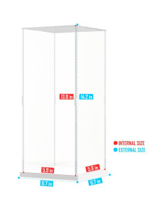 Caja de Exhibición Acrílica Choowin para Lego 15x15x35 cm 2