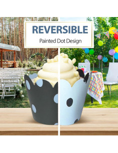 Fundas para Cupcakes Confetti Couture 24 Piezas Reversibles 2