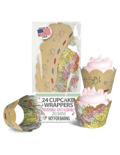 Fundas para Cupcake Confetti Couture 24 Piezas Reversibles