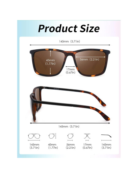 Gafas de Sol Polarizadas Jim Halo Cuadradas Retro UV Gafas de Sol Polarizadas Jim Halo Cuadradas Retro UV