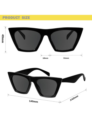 Gafas de sol cuadradas Mosanana UV400 para mujeres