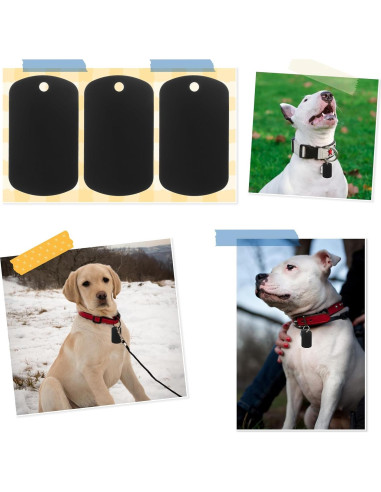 100 Etiquetas de Aluminio Anodizado LDXDRU para Grabado Negro