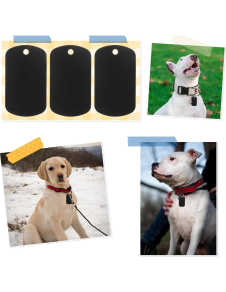 100 Etiquetas de Aluminio Anodizado LDXDRU para Grabado Negro