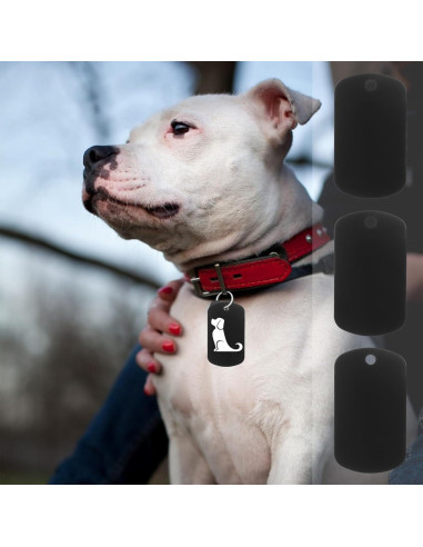 100 Etiquetas de Aluminio Anodizado LDXDRU para Grabado Negro