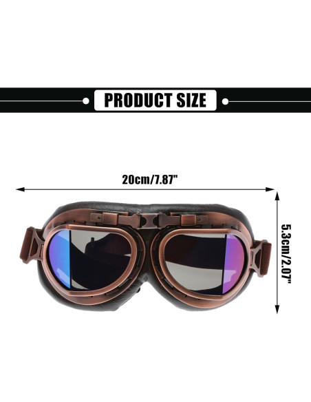 Gafas de Motocicleta MUXSAM Vintage a Prueba de Viento