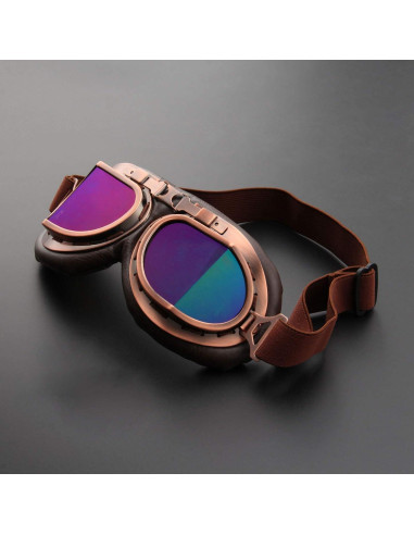 Gafas de Motocicleta MUXSAM Vintage a Prueba de Viento