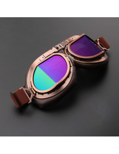 Gafas de Motocicleta MUXSAM Vintage a Prueba de Viento